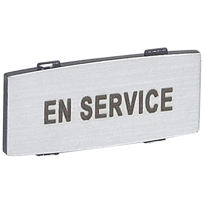 Legrand 024335 - Insert Osmoz avec texte - alu - petit modèle avec marquage EN SERVICE