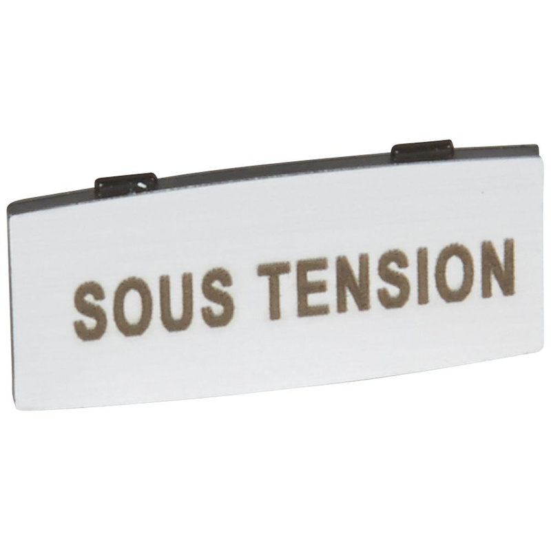 Legrand 024339 - Insert Osmoz avec texte - alu - petit modèle avec marquage SOUS TENSION