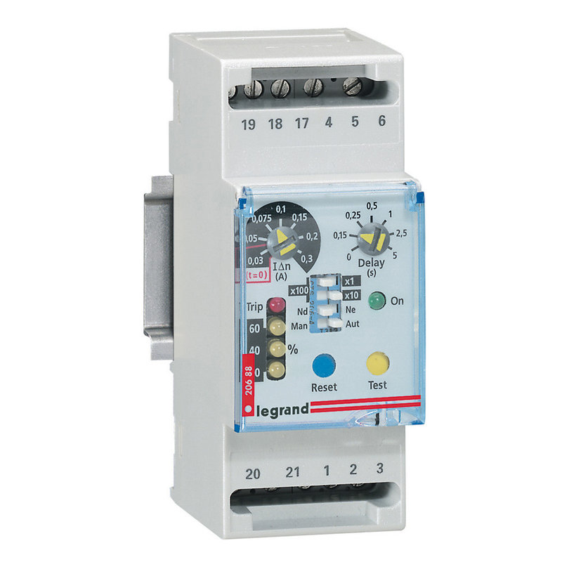 Legrand 026088 - Relais différentiel pour DPX et DPX³ enclipsable sur rail - 2 modules