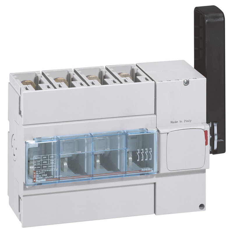 Legrand 026647 - Inter-sectionneur DPX-IS250 à déclenchement + cde latérale droite - 4P - 250A