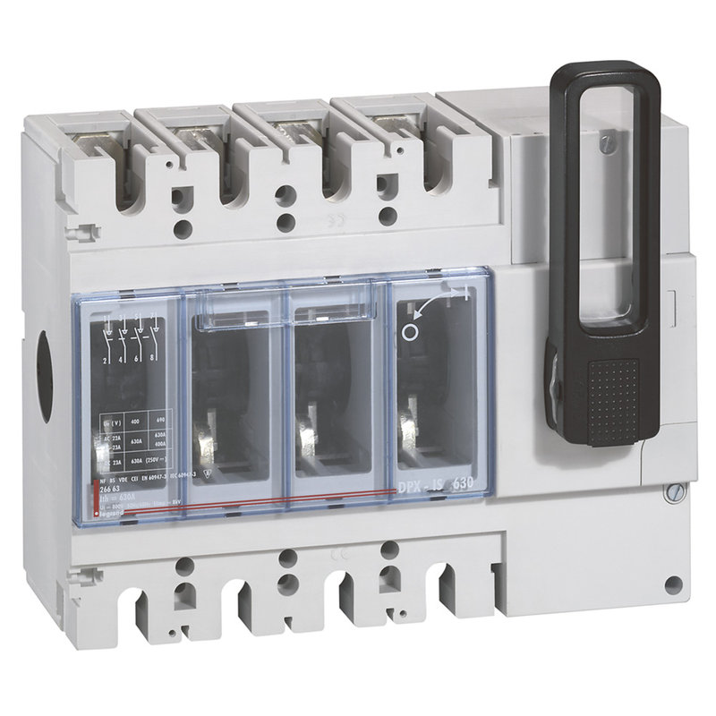 Legrand 026663 - Interrupteur-sectionneur DPX-IS630 sans déclenchement commande frontale 4P 630A
