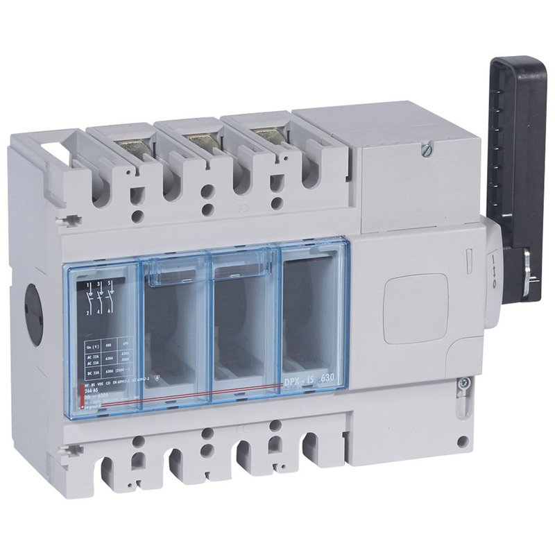 Legrand 026665 - Inter-sectionneur DPX-IS630 sans déclenchement commande latérale droite -3P 630A