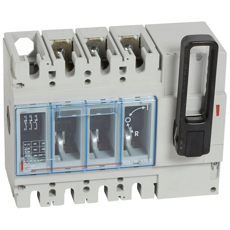 Legrand 026672 - Interrupteur-sectionneur DPX-IS630 à déclenchement commande frontale - 3P - 400A