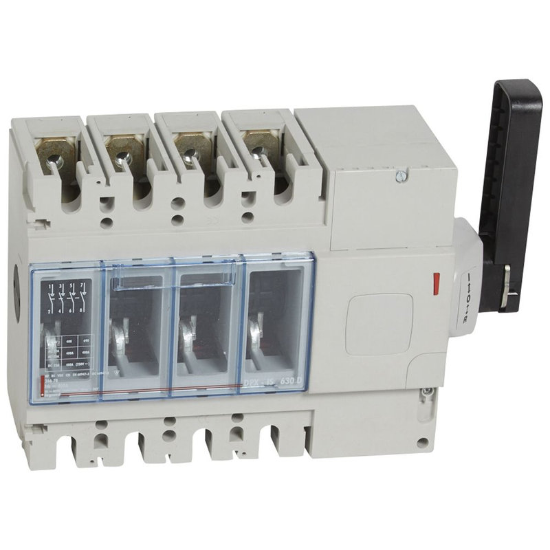 Legrand 026678 - Inter-sectionneur DPX-IS630 à déclenchement + cde latérale droite - 4P - 400A
