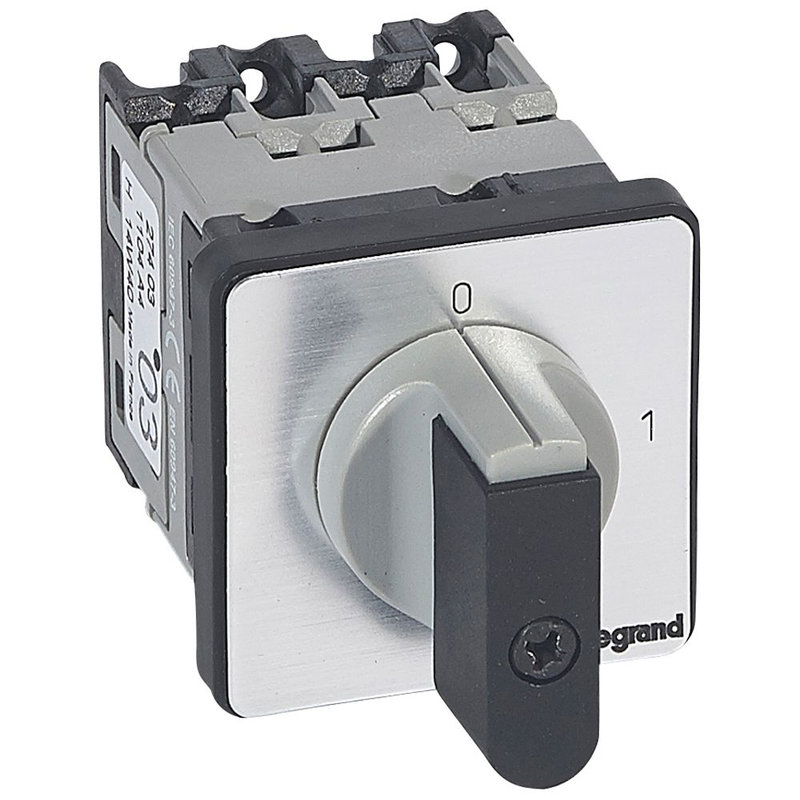 Legrand 027403 - Commutateur à cames inter marche/arrêt PR12 4P 4 contacts fixation vis sur porte