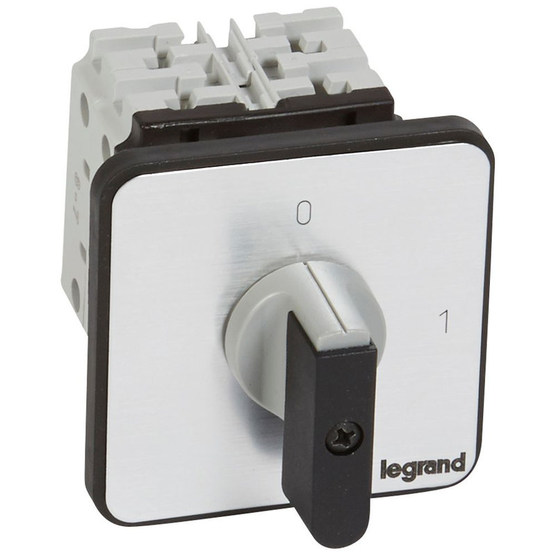 Legrand 027417 - Commutateur à cames inter marche/arrêt PR26 3P 3 contacts fixation vis sur porte