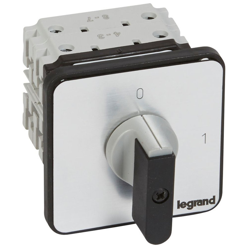 Legrand 027418 - Commutateur à cames inter marche/arrêt PR26 4P 4 contacts fixation vis sur porte