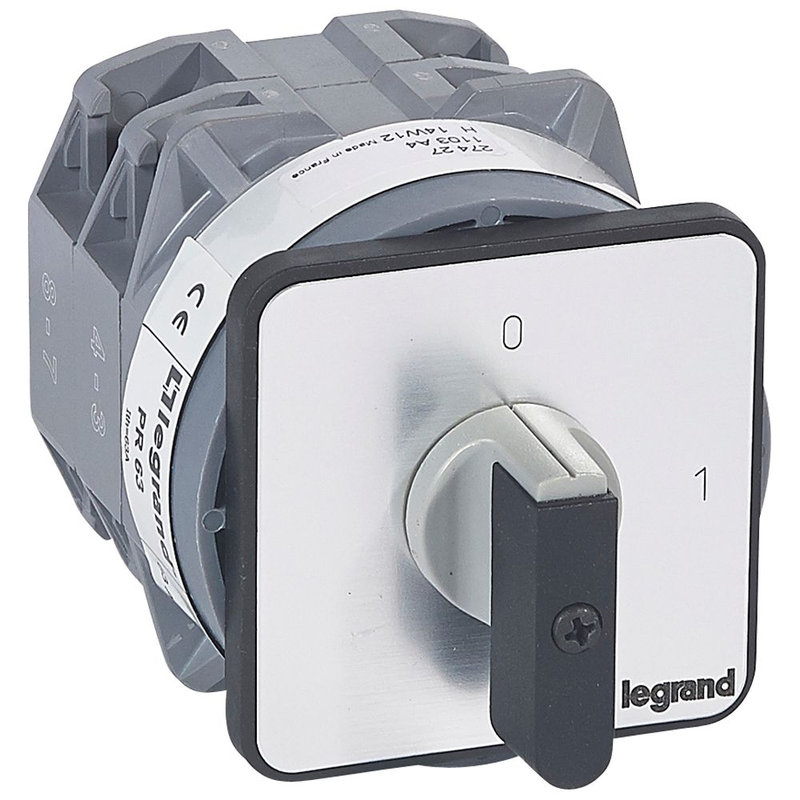 Legrand 027427 - Commutateur à cames inter marche/arrêt PR63 3P 3 contacts fixation vis sur porte