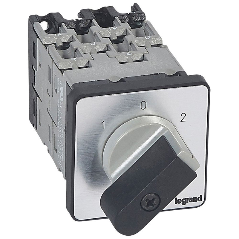 Legrand 027433 - Commutateur - inverseur avec arrêt 45° - PR 12 - 4P - 8 contacts - fixation vis