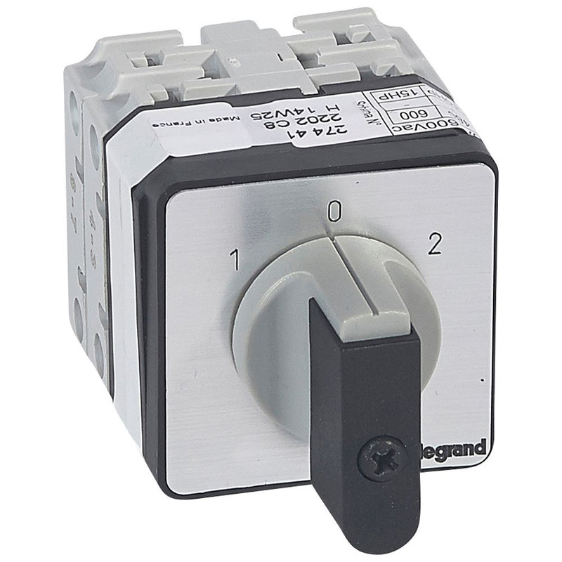 Legrand 027441 - Commutateur - inverseur avec arrêt 45° - PR 21 - 2P - 4 contacts - fixation vis