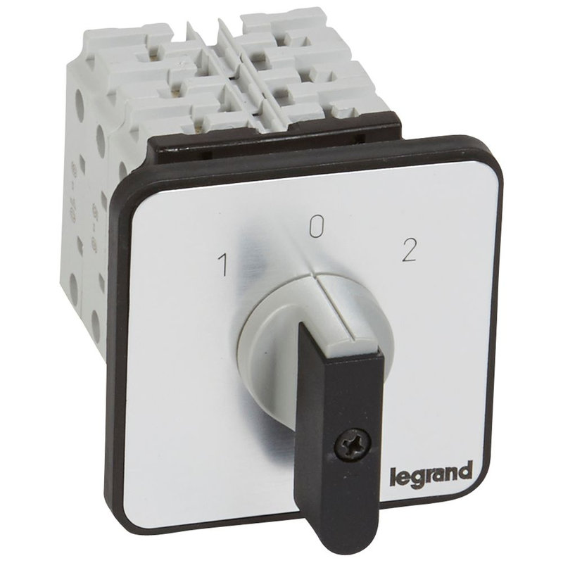 Legrand 027447 - Commutateur - inverseur avec arrêt 45° - PR 26 - 3P - 6 contacts - fixation vis