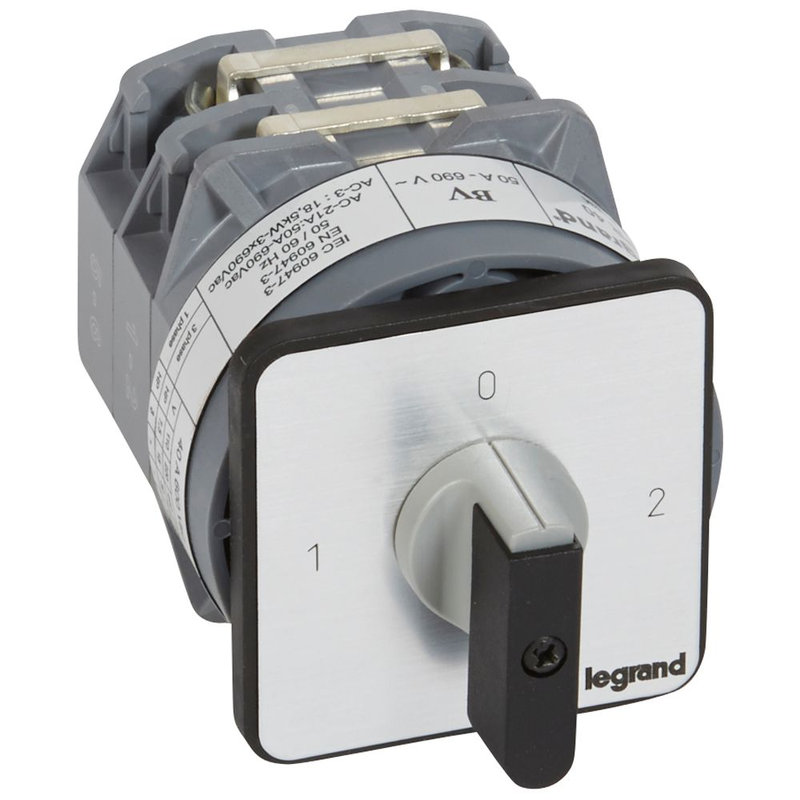 Legrand 027496 - Commutateur - inverseur avec arrêt 90°- PR 40 - 2P - 4 contacts - fixation vis
