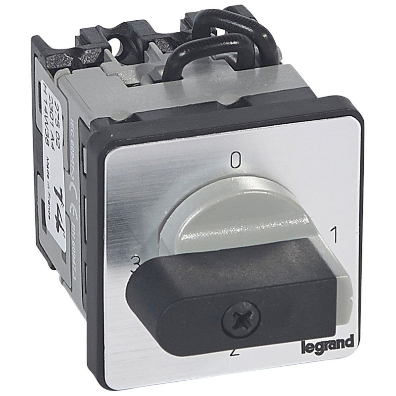 Legrand 027502 - Commutateur 3 directions avec arrêt - PR 12 - 1P - 3 contacts - fixation vis