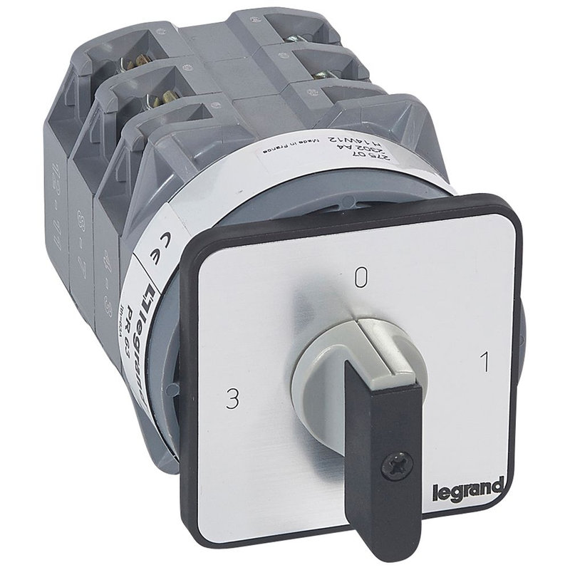 Legrand 027507 - Commutateur 3 directions avec arrêt - PR 63 - 2P - 6 contacts - fixation vis