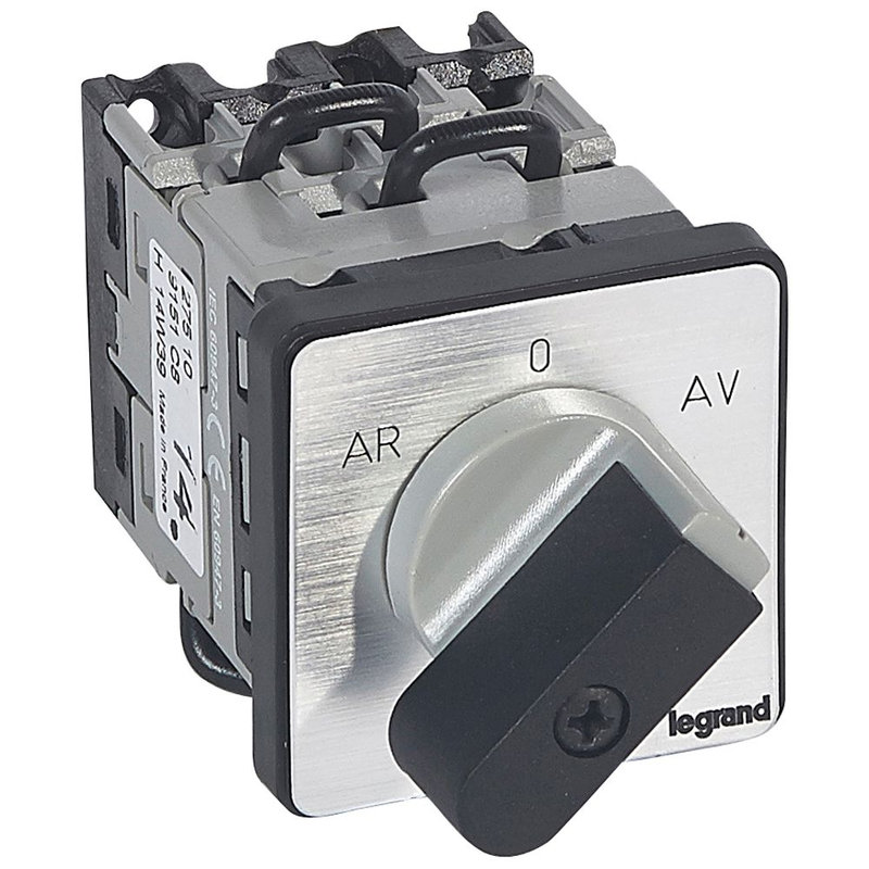 Legrand 027510 - Commutateur moteur 3P - inverseur 1 vitesse - PR 12 - 5 contacts - fixation vis