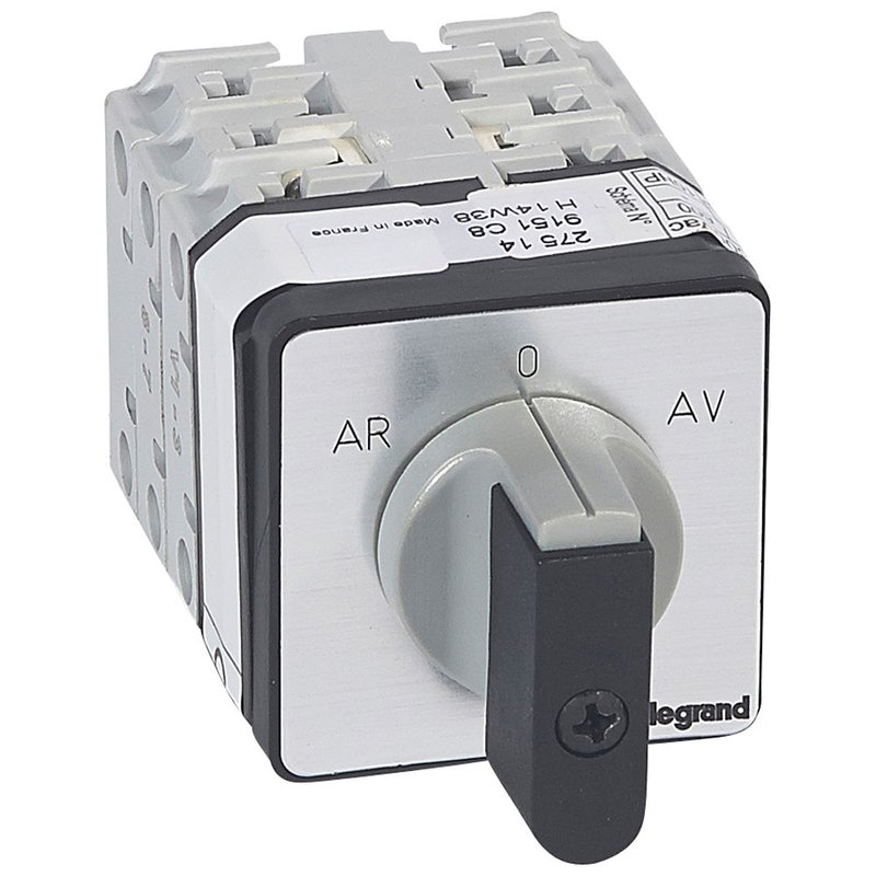 Legrand 027514 - Commutateur moteur 3P - inverseur 1 vitesse - PR 17 - 5 contacts - fixation vis