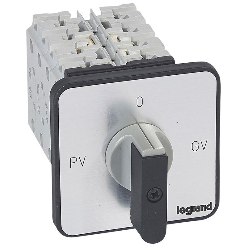 Legrand 027525 - Commutateur moteur 3P - démarreur 2 vitesses - PR 26 - PV-O-GV - fixation vis