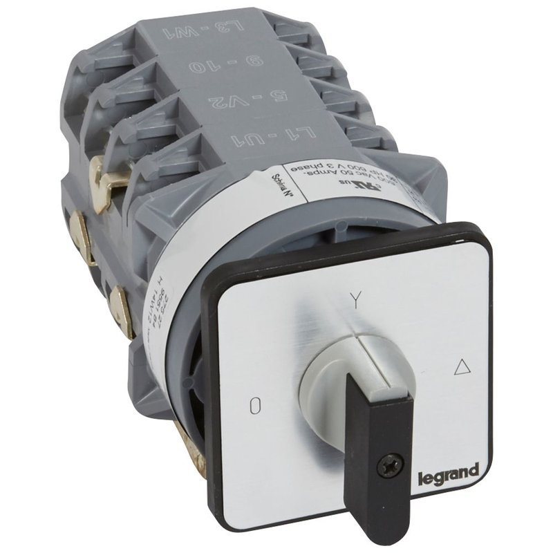 Legrand 027527 - Commutateur moteur 3P - démarreur 1 vitesse - PR 40 - 8 contacts - fixation vis