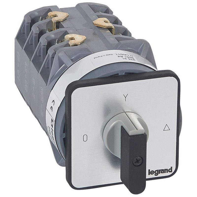 Legrand 027531 - Commutateur moteur 3P - démarreur 1 vitesse - PR 63 - 8 contacts - fixation vis