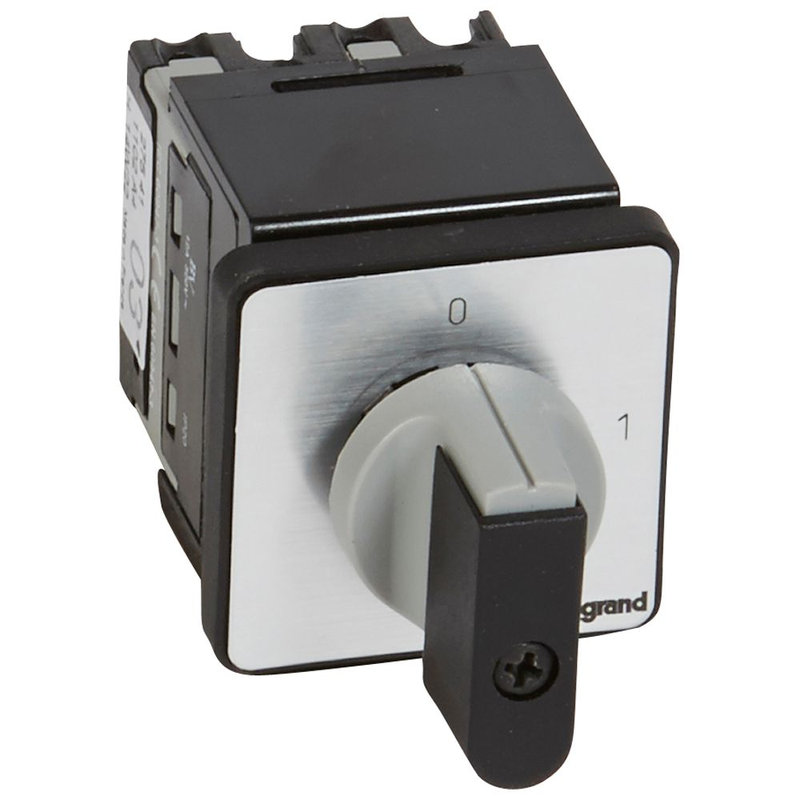 Legrand 027541 - Commutateur à cames inter marche/arrêt PR12 -2P fixation centrale Ø22 sur porte