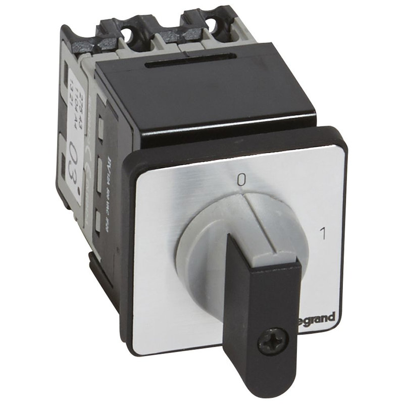 Legrand 027543 - Commutateur à cames inter marche/arrêt PR12 -4P fixation centrale Ø22 sur porte