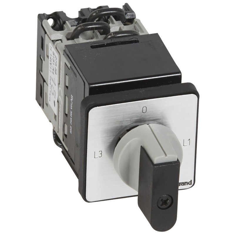 Legrand 027558 - Commutateur de mesure - ampèremètre 3 TI - PR 12 - 6 contacts - fix Ø22