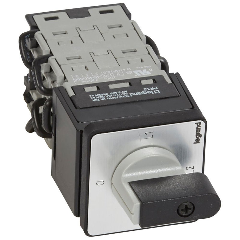 Legrand 027560 - Commutateur de mesure - ampèremètre 3 TI - PR 12 - 9 contacts - fix Ø22