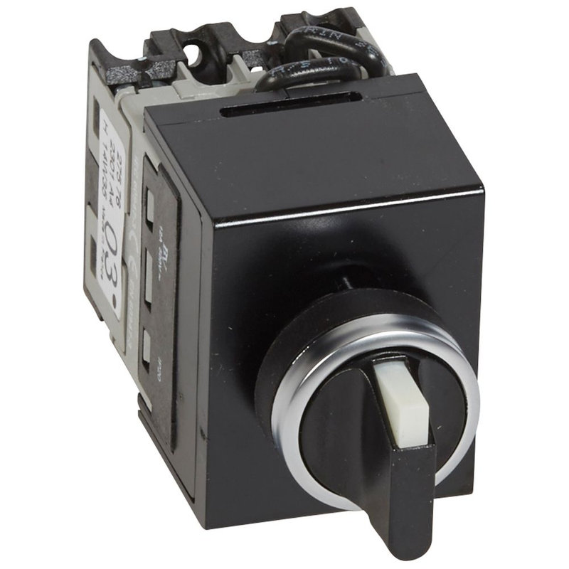 Legrand 027576 - Commutateur à cames 3 directions avec arrêt - tête de commande à manette - 1P