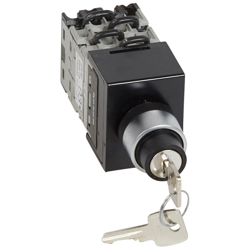 Legrand 027582 - Commutateur à cames - inverseur avec arrêt - tête de commande à clé - 4P