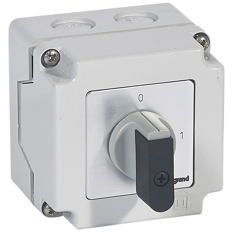 Legrand 027712 - Commutateur à cames inter marche/arrêt PR12 - 3P - 3 contacts - boîtier 76x76mm