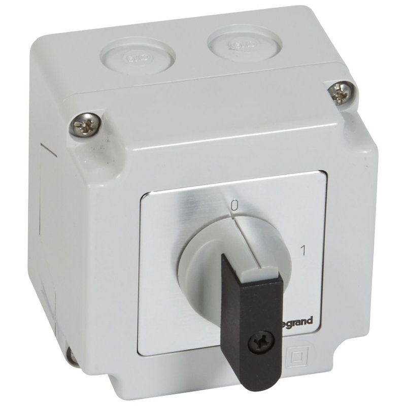 Legrand 027713 - Commutateur à cames inter marche/arrêt PR12 - 4P - 4 contacts - boîtier 76x76mm