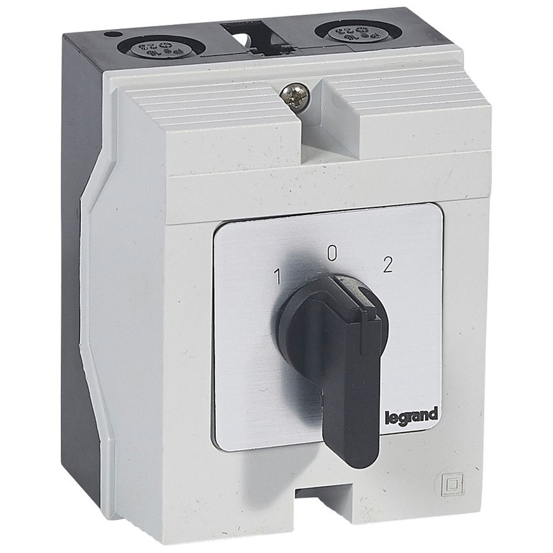 Legrand 027727 - Commutateur à cames inverseur - arrêt 45° PR12 -3P -6 contacts -boîtier 96x120mm