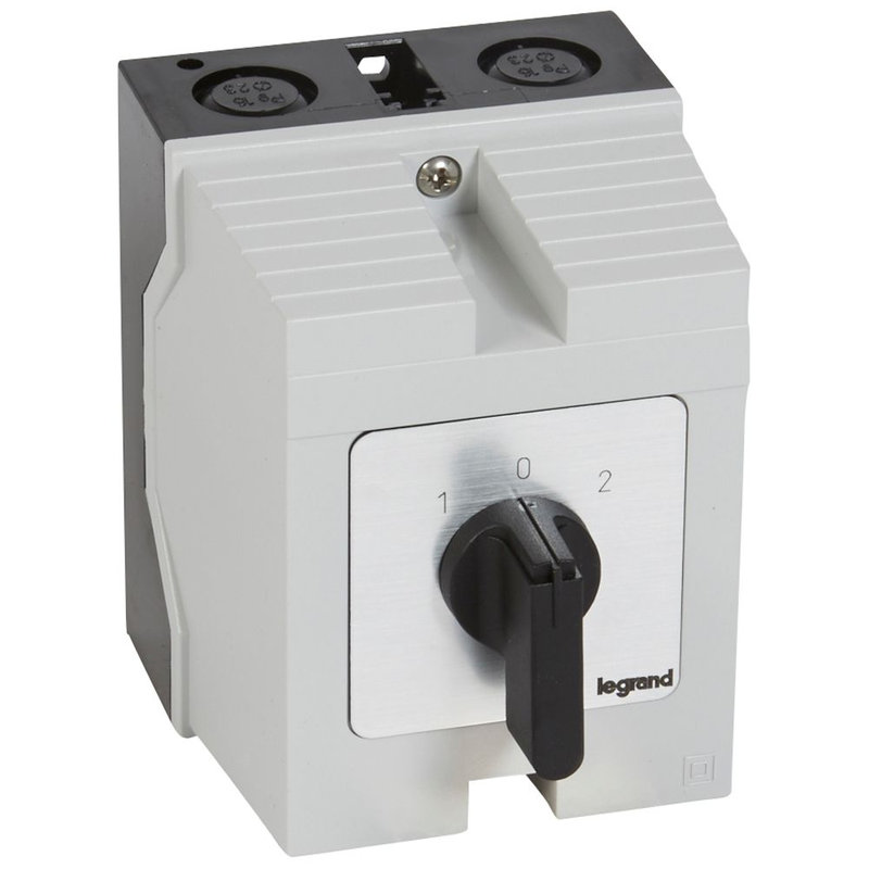 Legrand 027733 - Commutateur à cames inverseur - arrêt 45° PR17 -4P -8 contacts -boîtier 96x120mm