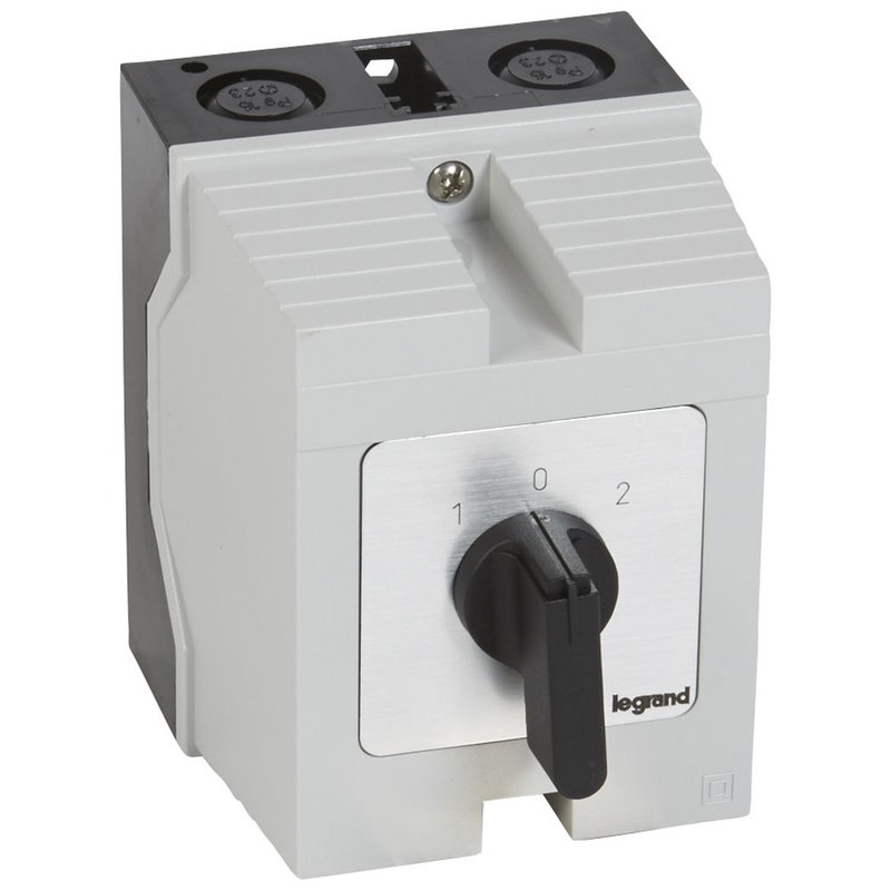 Legrand 027738 - Commutateur à cames inverseur - arrêt 45° PR21 -4P -8 contacts -boîtier 96x120mm