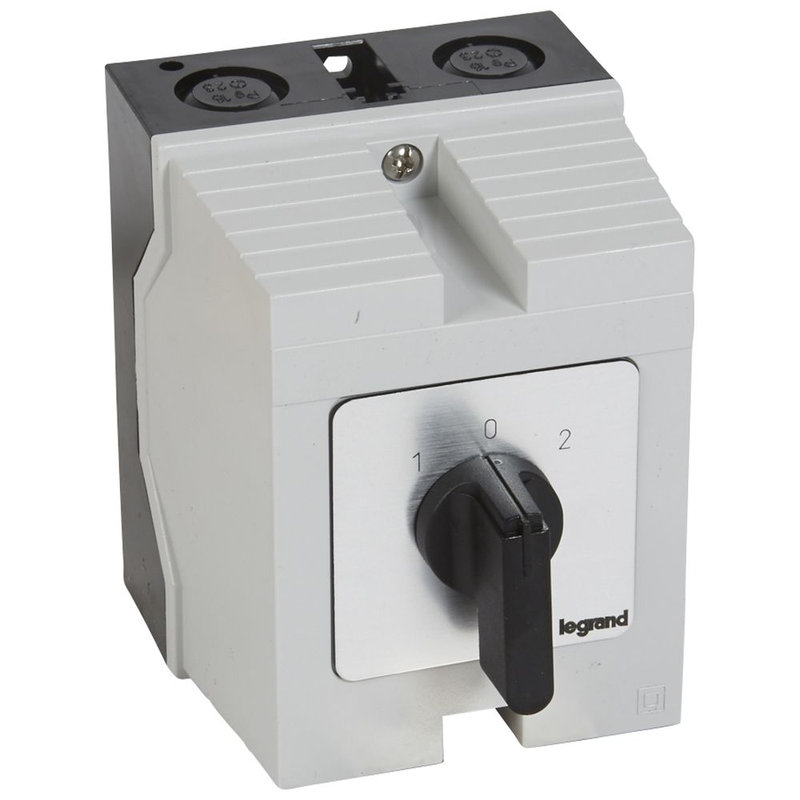 Legrand 027742 - Commutateur à cames inverseur - arrêt 45° PR26 -3P -6 contacts -boîtier 96x120mm