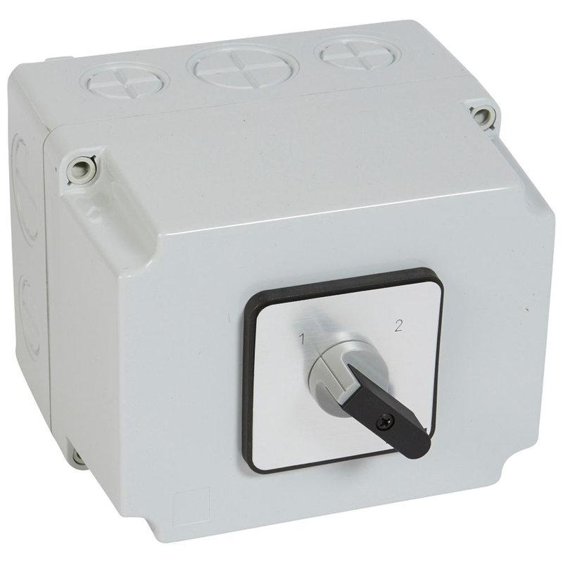 Legrand 027764 - Commutateur à cames inverseur - sans arrêt PR40 -4P 8contacts -boîtier 135x170mm