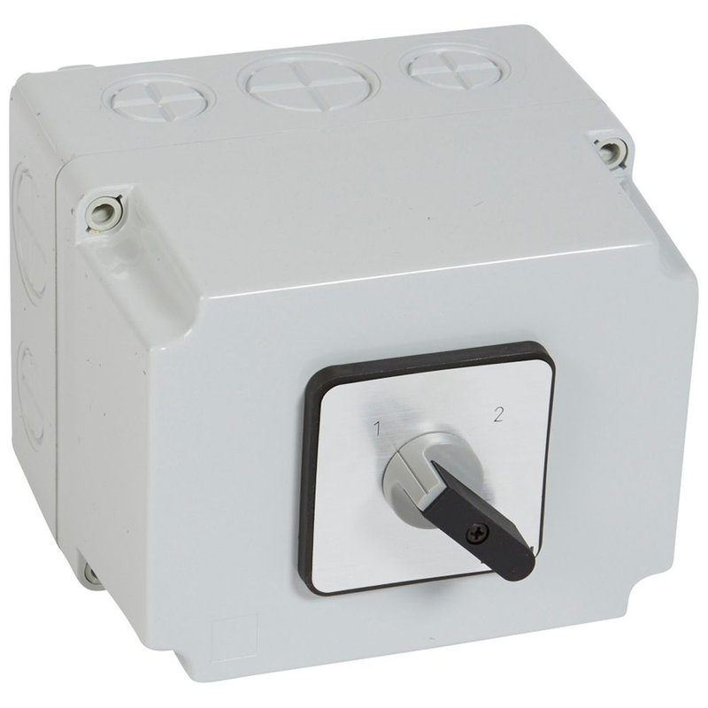 Legrand 027766 - Commutateur à cames inverseur - sans arrêt PR63 -4P 8contacts -boîtier 135x170mm