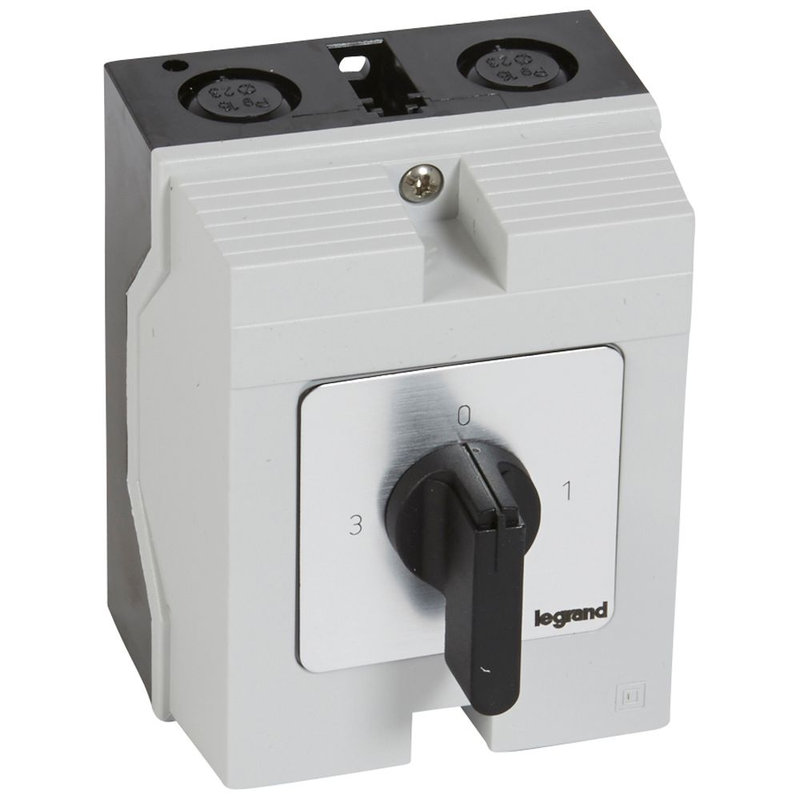 Legrand 027768 - Commutateur à cames 3 directions position arrêt PR12 1P 3 contacts -96x120mm