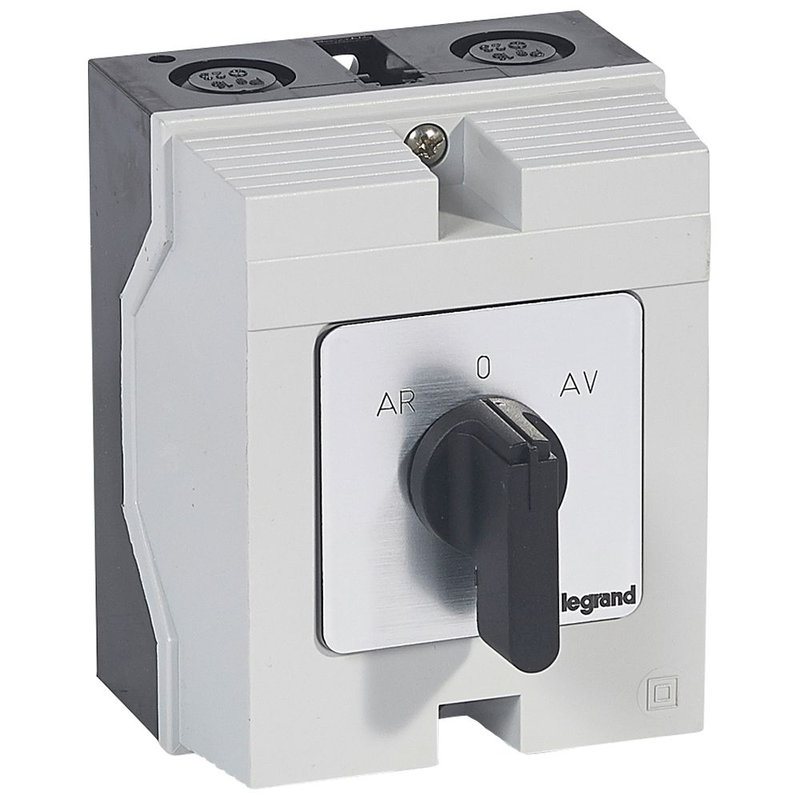 Legrand 027770 - Commutateur moteur triphasé - inverseur 1 vitesse - PR 12 - 5 contacts - boîtier