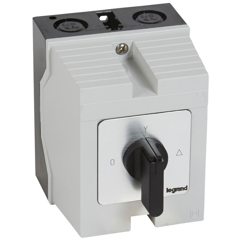 Legrand 027771 - Commutateur moteur triphasé - démarreur 1 vitesse - PR 12 - 8 contacts - boîtier