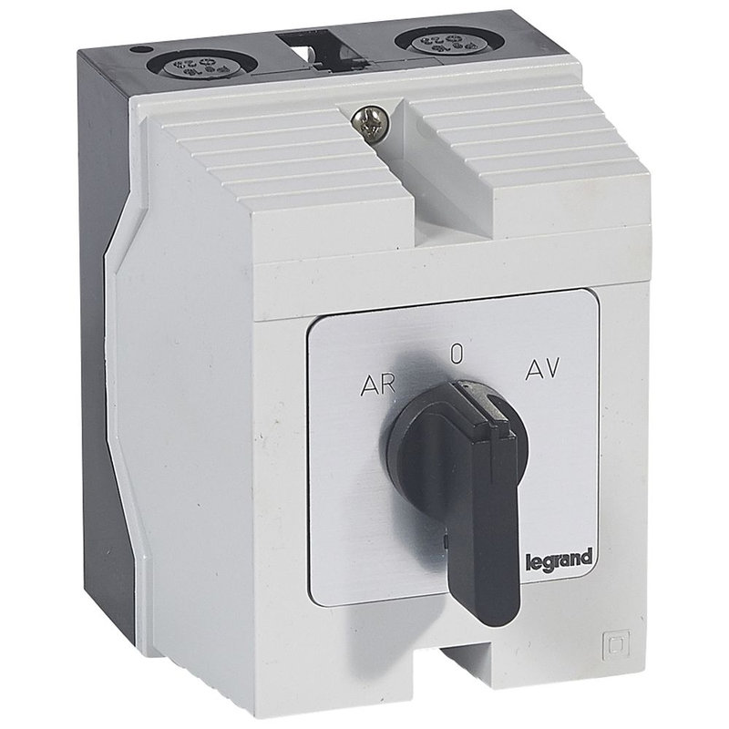 Legrand 027781 - Commutateur moteur triphasé - inverseur 1 vitesse - PR 26 - 5 contacts - boîtier