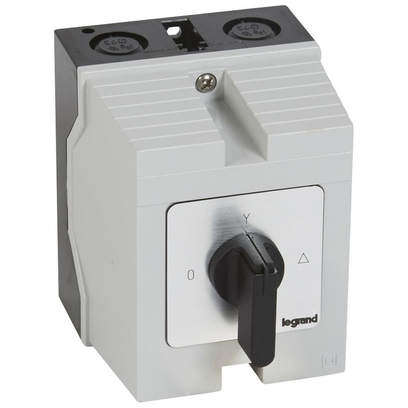 Legrand 027782 - Commutateur moteur triphasé - démarreur 1 vitesse - PR 26 - 8 contacts - boîtier