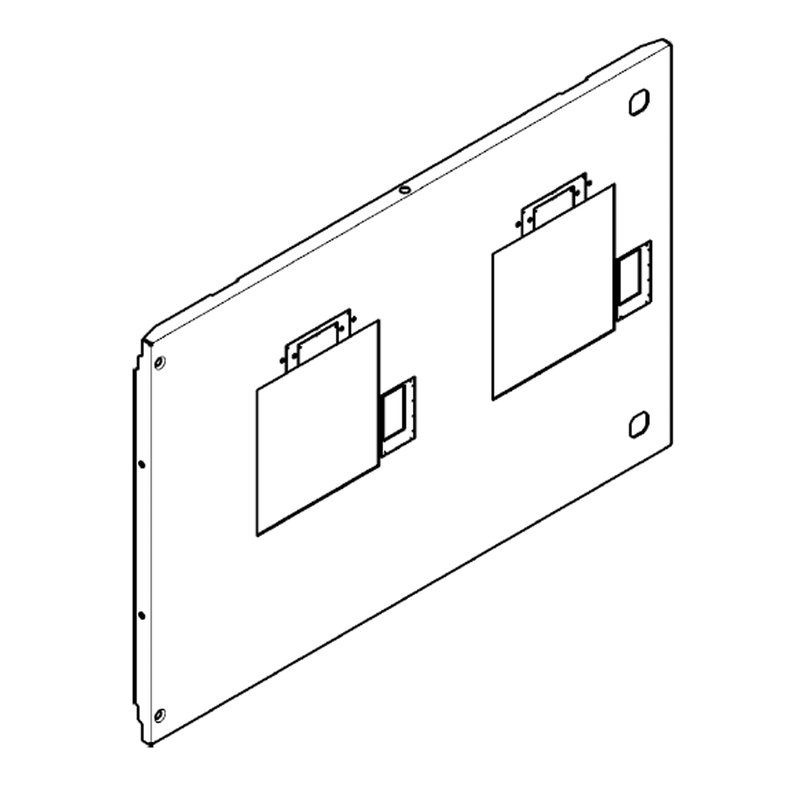Legrand 021069 - Plastron métal XL³4000 - 2 DPX 630 débro - inverseur source commande motorisée