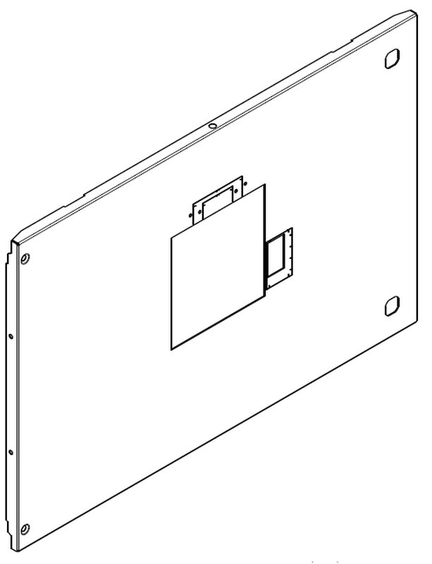 Legrand 021072 - Plastron métal 1 DPX³630 sans diff position verticale + cde motorisée XL³4000
