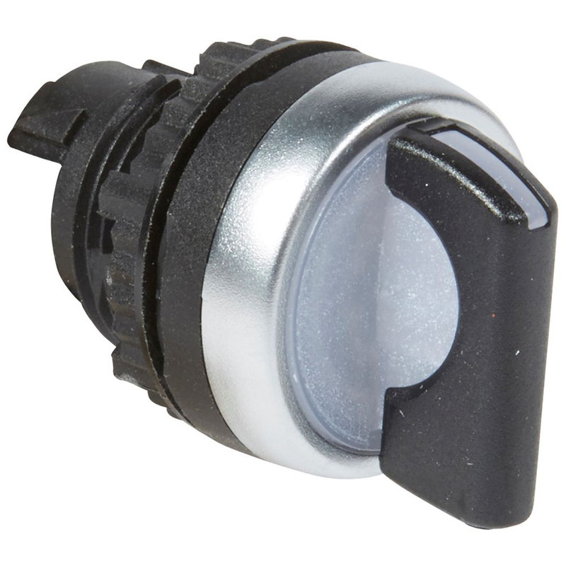 Legrand 024037 - Bouton tournant lum manette noire IP69 Osmoz compo 2 positions fixes - 45°