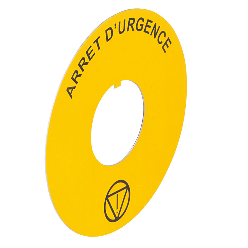 Legrand 024174 - Etiquette Osmoz pour arrêt d'urgence Ø60Avec marquage ARRET D'URGENCE - jaune