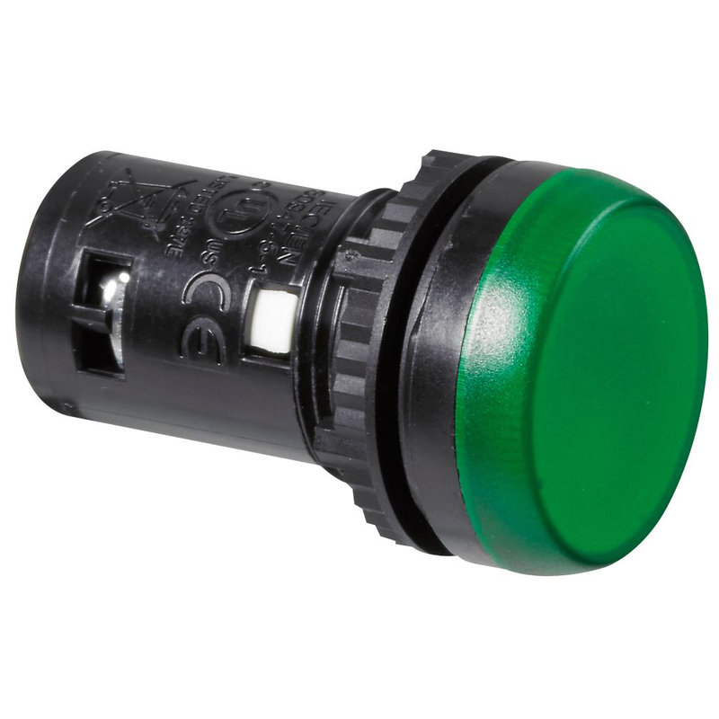 Legrand 024602 - Voyant monobloc avec LED intégrée IP69 Osmoz complet - vert - 24V~ ou 24V=