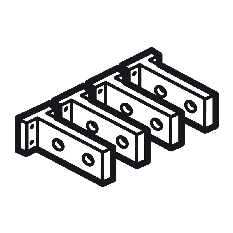 Legrand 026382 - Jeu de 8 prises arrière courtes amont et aval pour DPX-IS1600 et DPX³1600 4P
