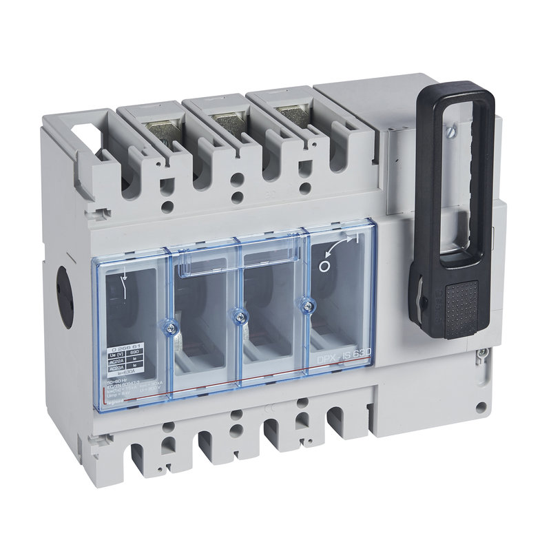 Legrand 026661 - Interrupteur-sectionneur DPX-IS630 sans déclenchement commande frontale 3P 630A