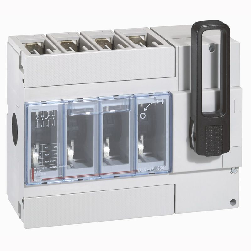 Legrand 026674 - Interrupteur-sectionneur DPX-IS630 à déclenchement commande frontale - 4P - 400A